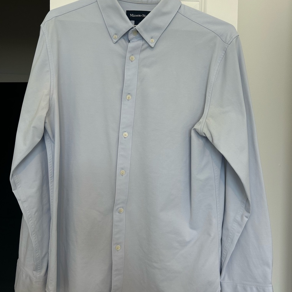 Mizzen+Main Men's Light Blue Button-Down Shirt